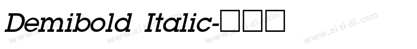 Demibold Italic字体转换